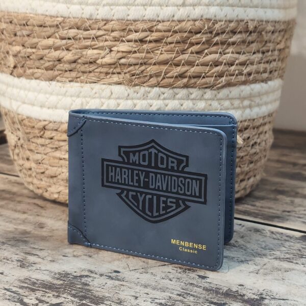 Portefeuille Harley Davidson Cycles en cuir PU gravé laser - DECOMOVE