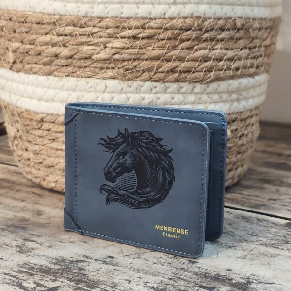 Portefeuille Tête de Cheval en cuir PU gravé laser - DECOMOVE