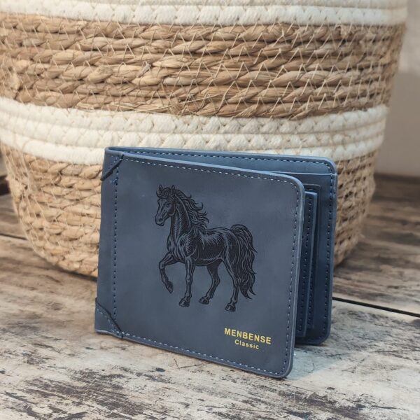 Portefeuille Cheval en cuir PU gravé laser - DECOMOVE