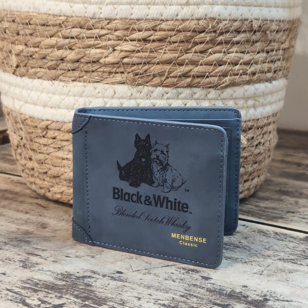 Portefeuille Black & White en cuir PU gravé laser - DECOMOVE