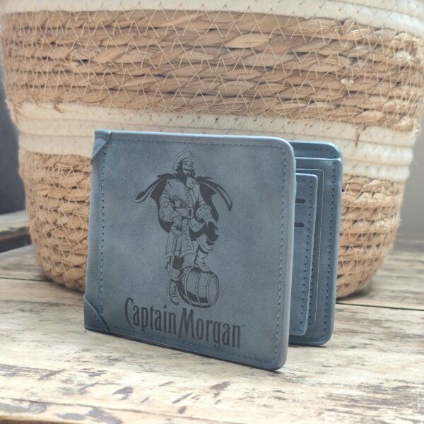 Portefeuille Captain Morgan en cuir PU gravé laser - DECOMOVE
