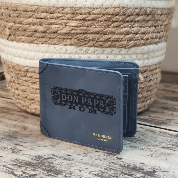 Portefeuille "Don Papa" en cuir PU gravé laser - DECOMOVE