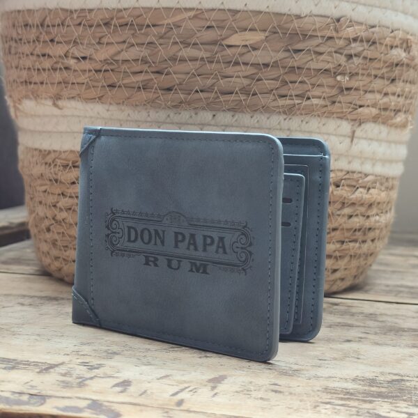 Portefeuille "Don Papa" en cuir PU gravé laser - DECOMOVE