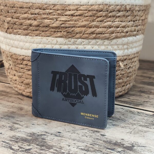 Portefeuille TRUST en cuir PU gravé laser - DECOMOVE