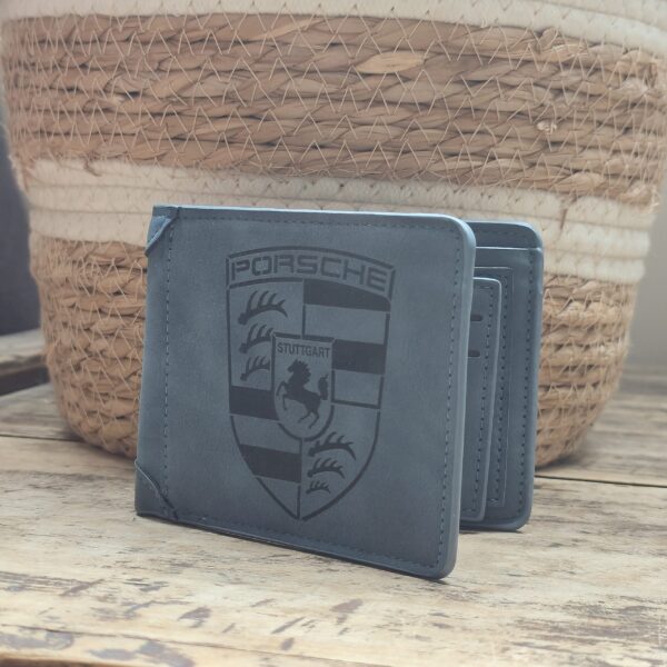Portefeuille PORSCHE en cuir PU gravé laser - DECOMOVE