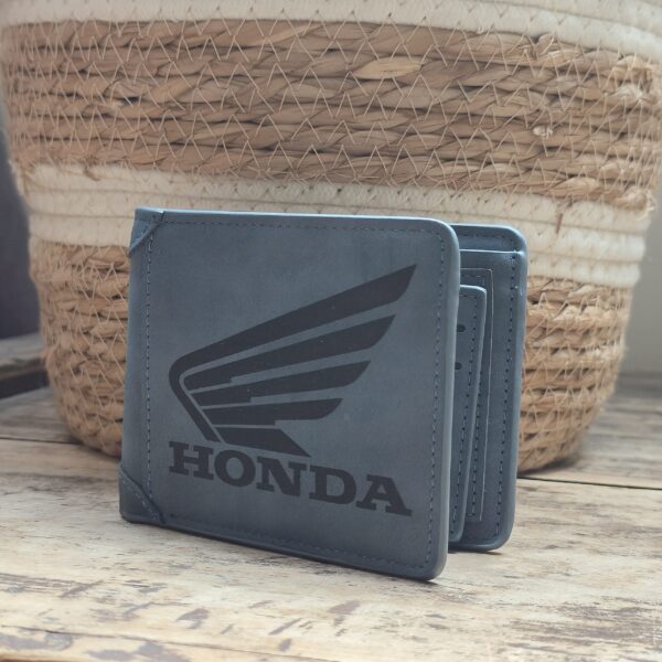 Portefeuille HONDA en cuir PU gravé laser - DECOMOVE