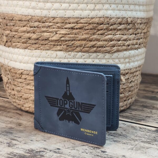 Portefeuille Top Gun en cuir PU gravé laser - DECOMOVE