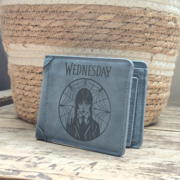 Portefeuille Wednesday / Mercredi en cuir PU gravé laser - DECOMOVE