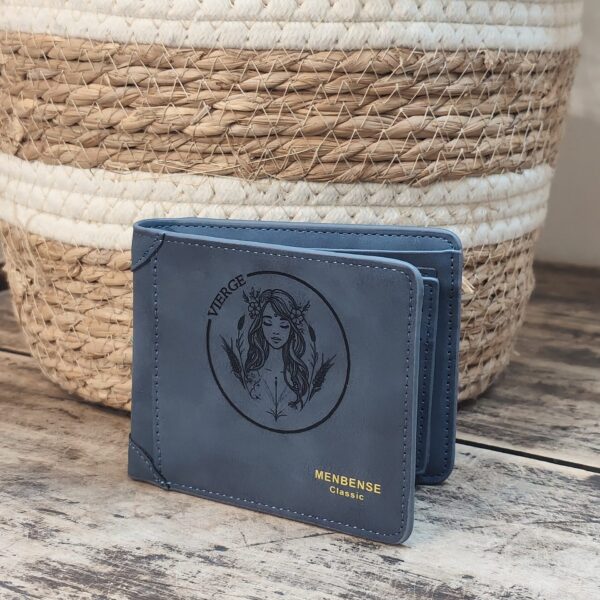 Portefeuille Signe Vierge en cuir PU gravé laser - DECOMOVE