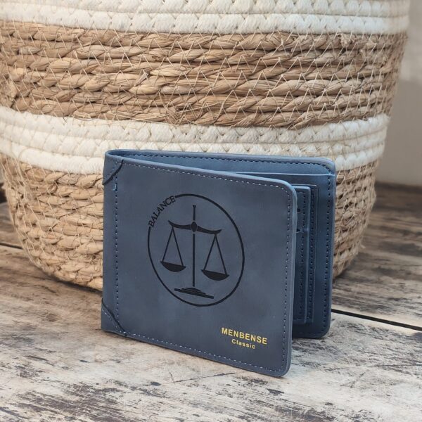 Portefeuille Signe Balance en cuir PU gravé laser - DECOMOVE