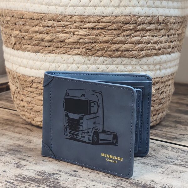 Portefeuille Camion 1 en cuir PU gravé laser - DECOMOVE