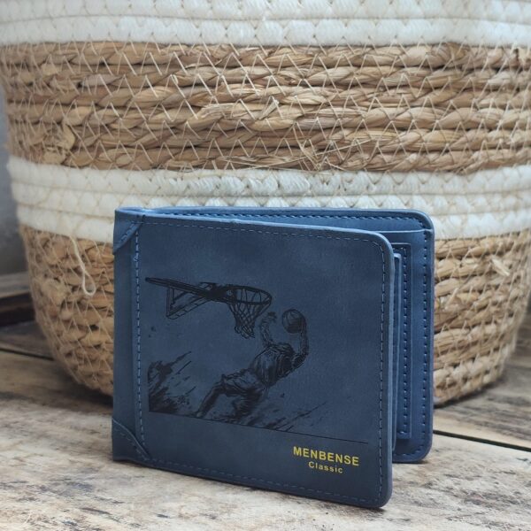 Portefeuille Basket en cuir PU gravé laser - DECOMOVE