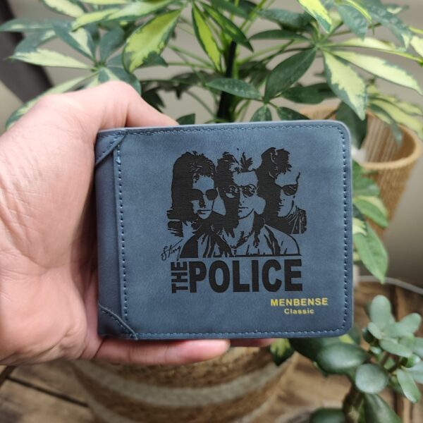 Portefeuille THE POLICE en cuir PU gravé laser - DECOMOVE