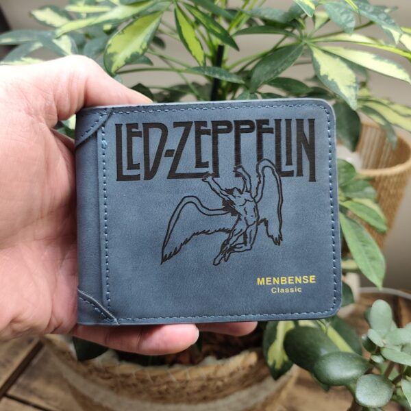 Portefeuille LED-ZEPPLIN en cuir PU gravé laser - DECOMOVE